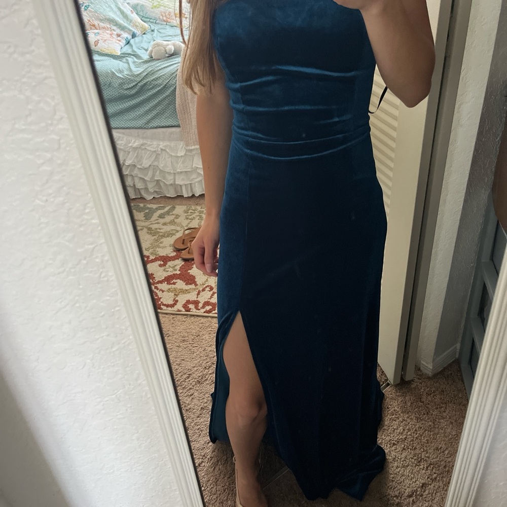 Dark teal velvet special occasion dress (Windsor) New with tag!!!